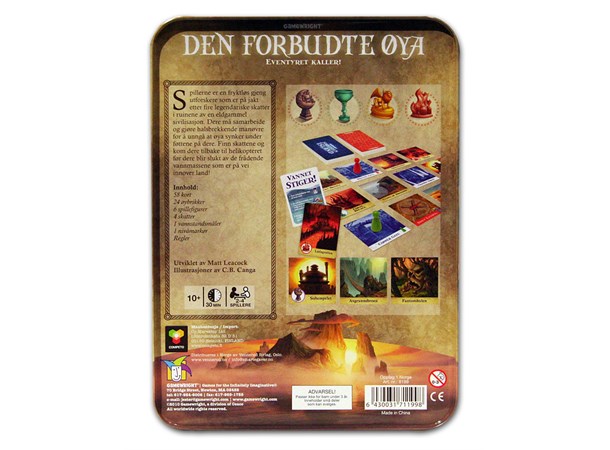 Den Forbudte Øya Brettspill Forbidden Island Norsk utgave 